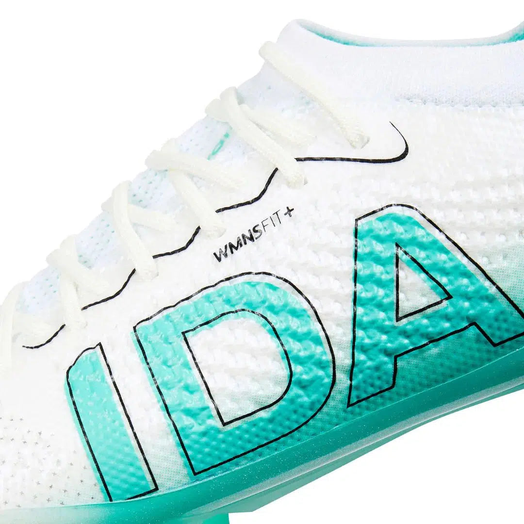 IDA Rise Elite Women's FG/AG Soccer Cleats (white/teal)-Soccer Command