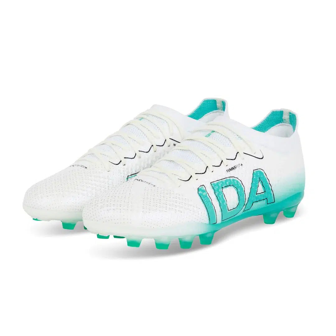 IDA Rise Elite Women's FG/AG Soccer Cleats (white/teal)-Soccer Command