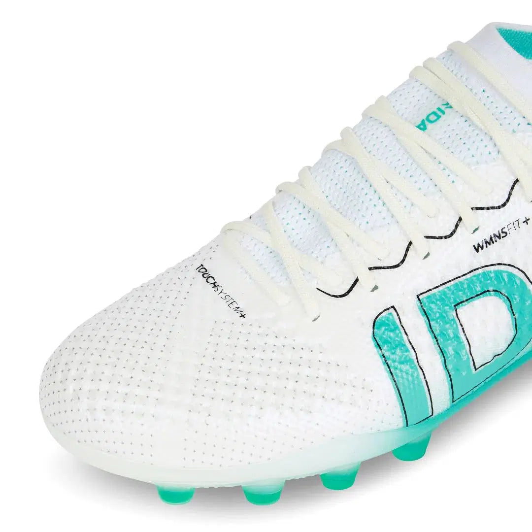 IDA Rise Elite Women's FG/AG Soccer Cleats (white/teal)-Soccer Command
