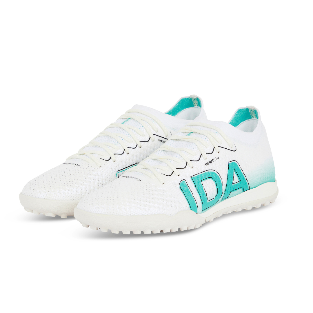 IDA Rise Women's Turf Soccer Shoes (white/teal)-Soccer Command