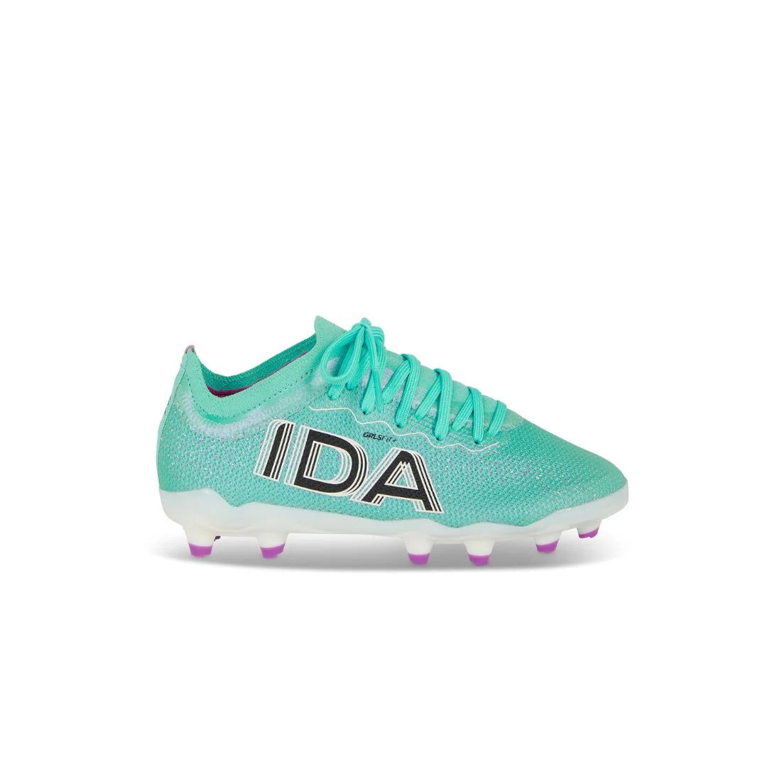 Botas de fútbol IDA Youth Next Gen para niñas (verde azulado)