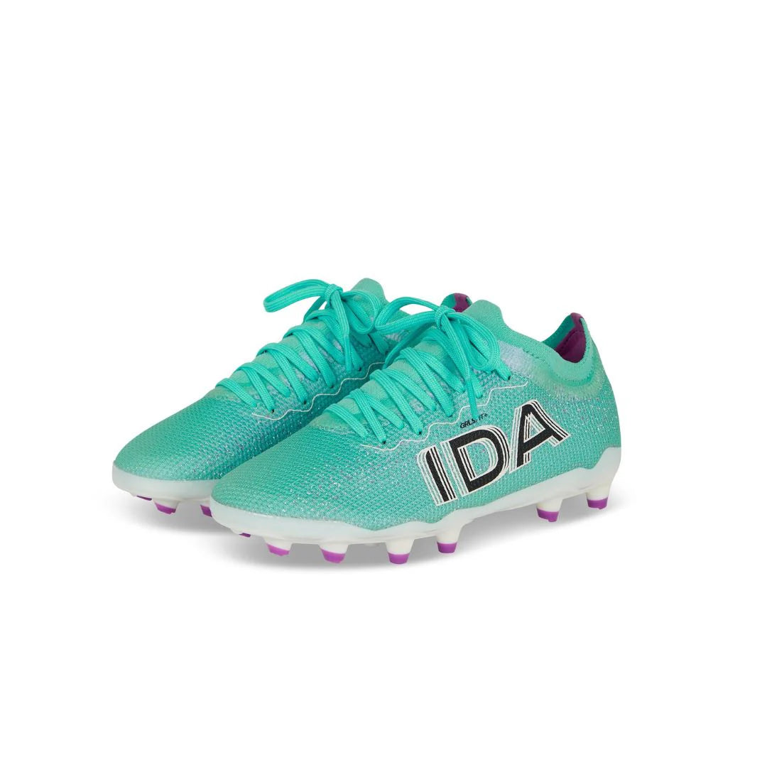 Botas de fútbol IDA Youth Next Gen para niñas (verde azulado)