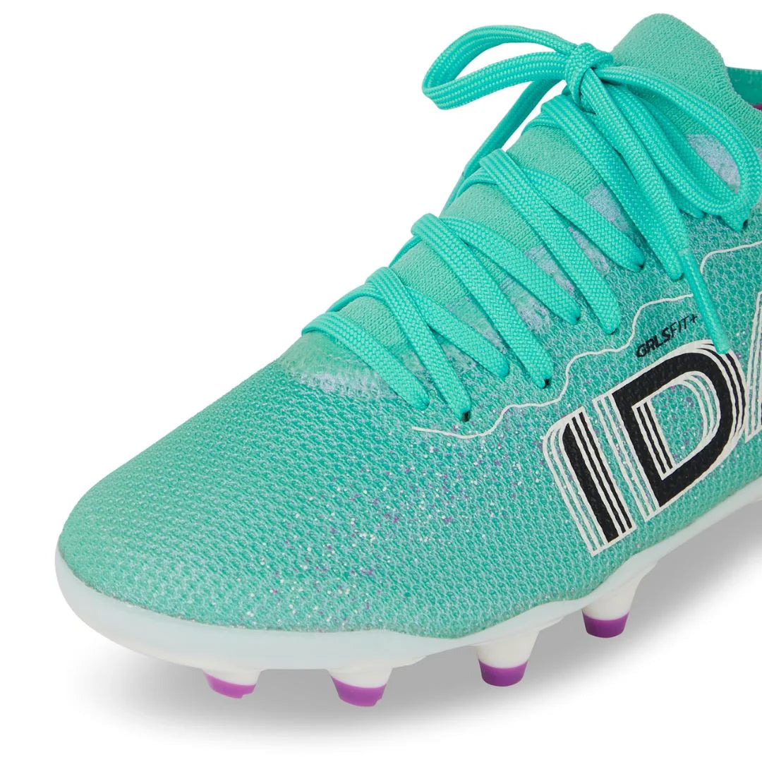Botas de fútbol IDA Youth Next Gen para niñas (verde azulado)