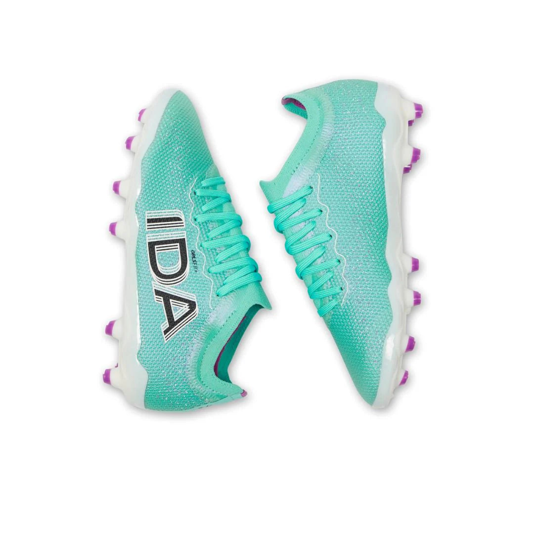 Botas de fútbol IDA Youth Next Gen para niñas (verde azulado)