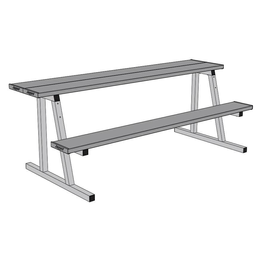 Mesa de anotadores para exteriores Jaypro de 7,5 pies con banco (portátil)