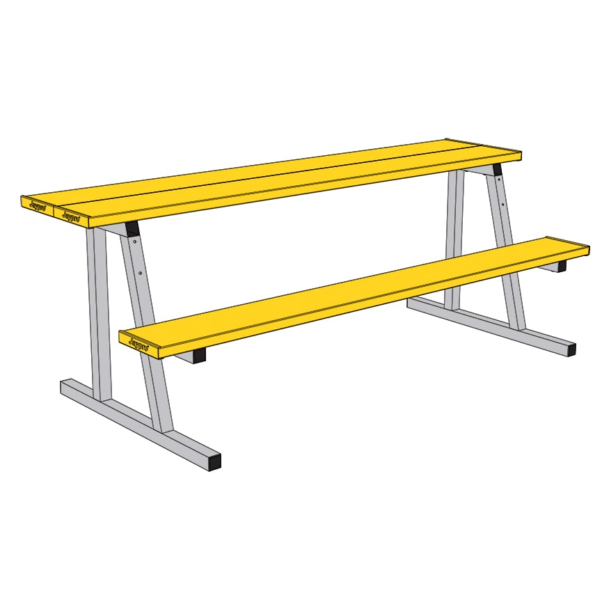 Mesa de anotadores para exteriores Jaypro de 7,5 pies con banco (portátil)