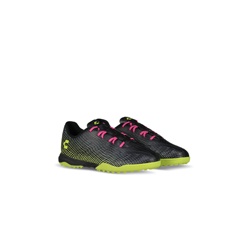 Charly Zinetik TF JR Soccer Cleats (black/fuchsia)