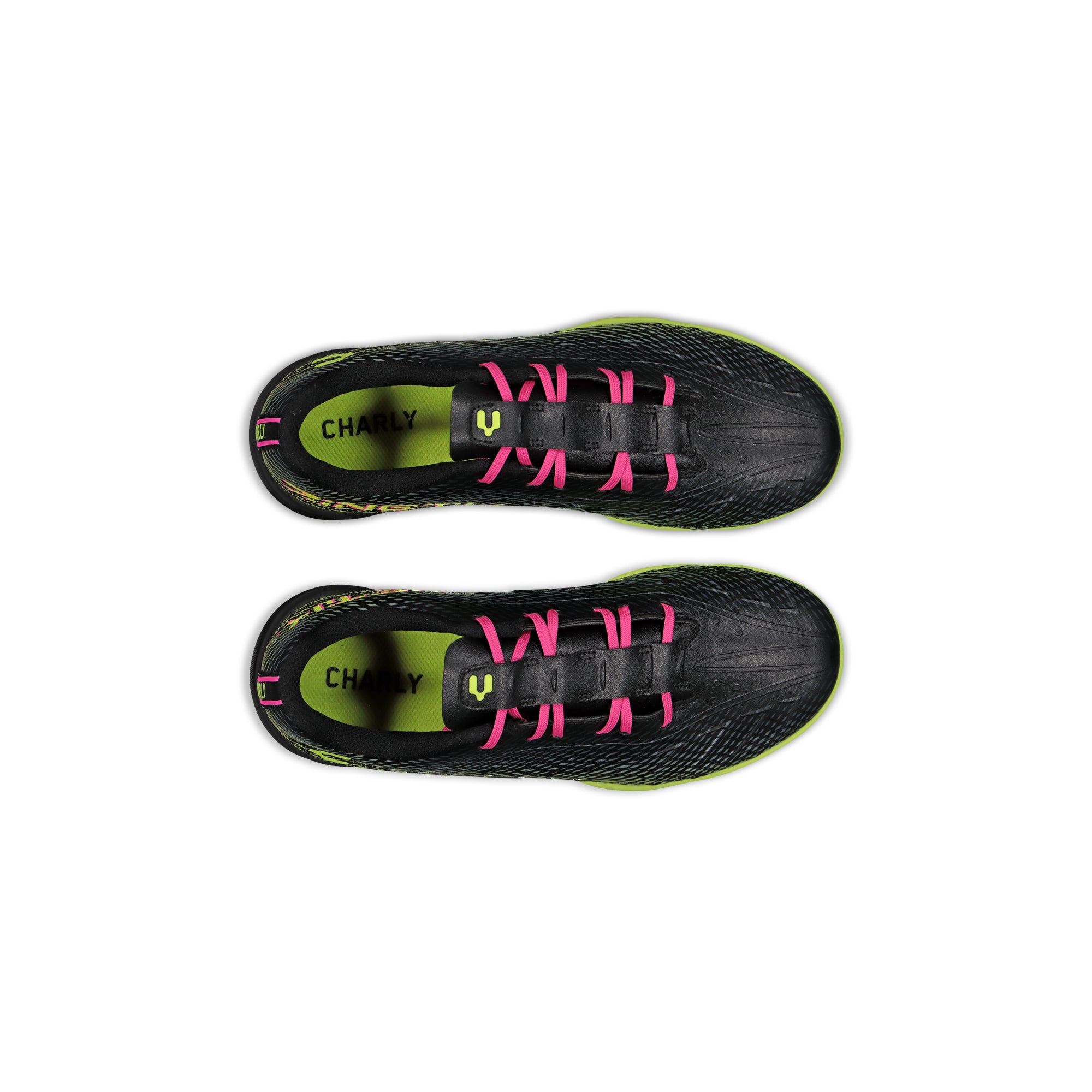 Charly Zinetik TF JR Soccer Cleats (black/fuchsia)