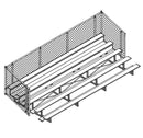 Jaypro Soccer Enclosed Bleacher (5 Row - Single Foot Plank with Chain Link Rail)