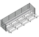 Jaypro Soccer Enclosed Bleacher (5 Row - Single Foot Plank with Chain Link Rail)