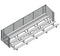 Jaypro Soccer Enclosed Bleacher (5 Row - Single Foot Plank with Chain Link Rail)