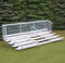 Jaypro 21' Soccer Enclosed Bleacher (5 Row - Double Foot Plank with Guard Rail & Aisle)