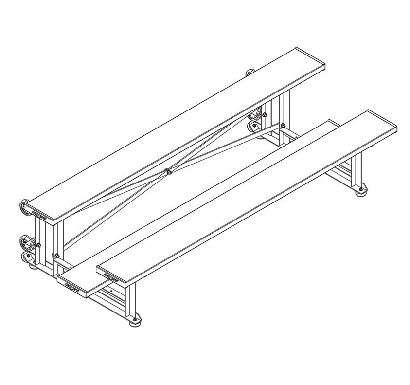 Grada Jaypro Soccer Tip &amp; Roll (2 filas - Plancha para un solo pie)