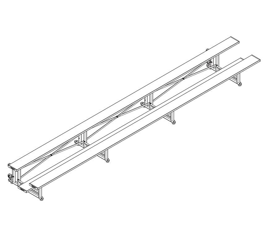 Grada Jaypro Soccer Tip &amp; Roll (2 filas - Plancha para un solo pie)