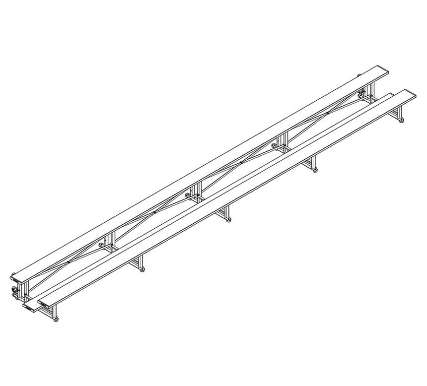 Grada Jaypro Soccer Tip &amp; Roll (2 filas - Plancha para un solo pie)