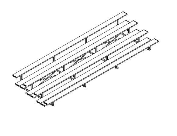 Grada Jaypro Soccer Tip &amp; Roll (4 filas - Plancha doble para pies)