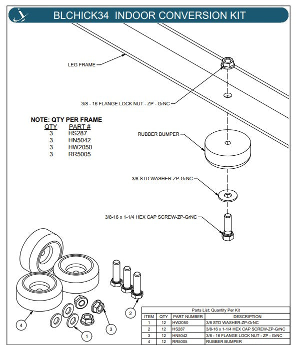 Gradas de fútbol Jaypro - Kit de conversión para interiores