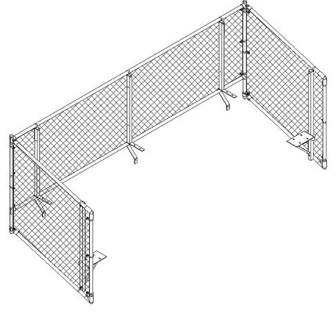 Cerco universal de malla metálica para fútbol Jaypro (5 filas)