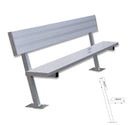 Jaypro Soccer Player Bench With Seat Back (Surface Mount)