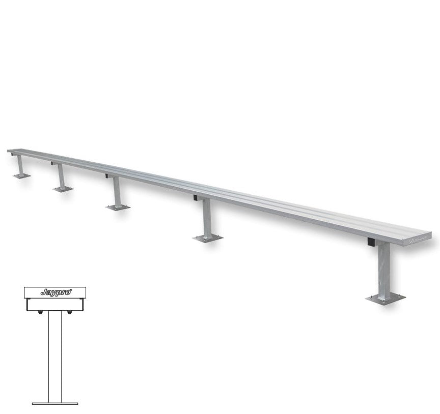 Banco de jugador de fútbol Jaypro (montaje en superficie)