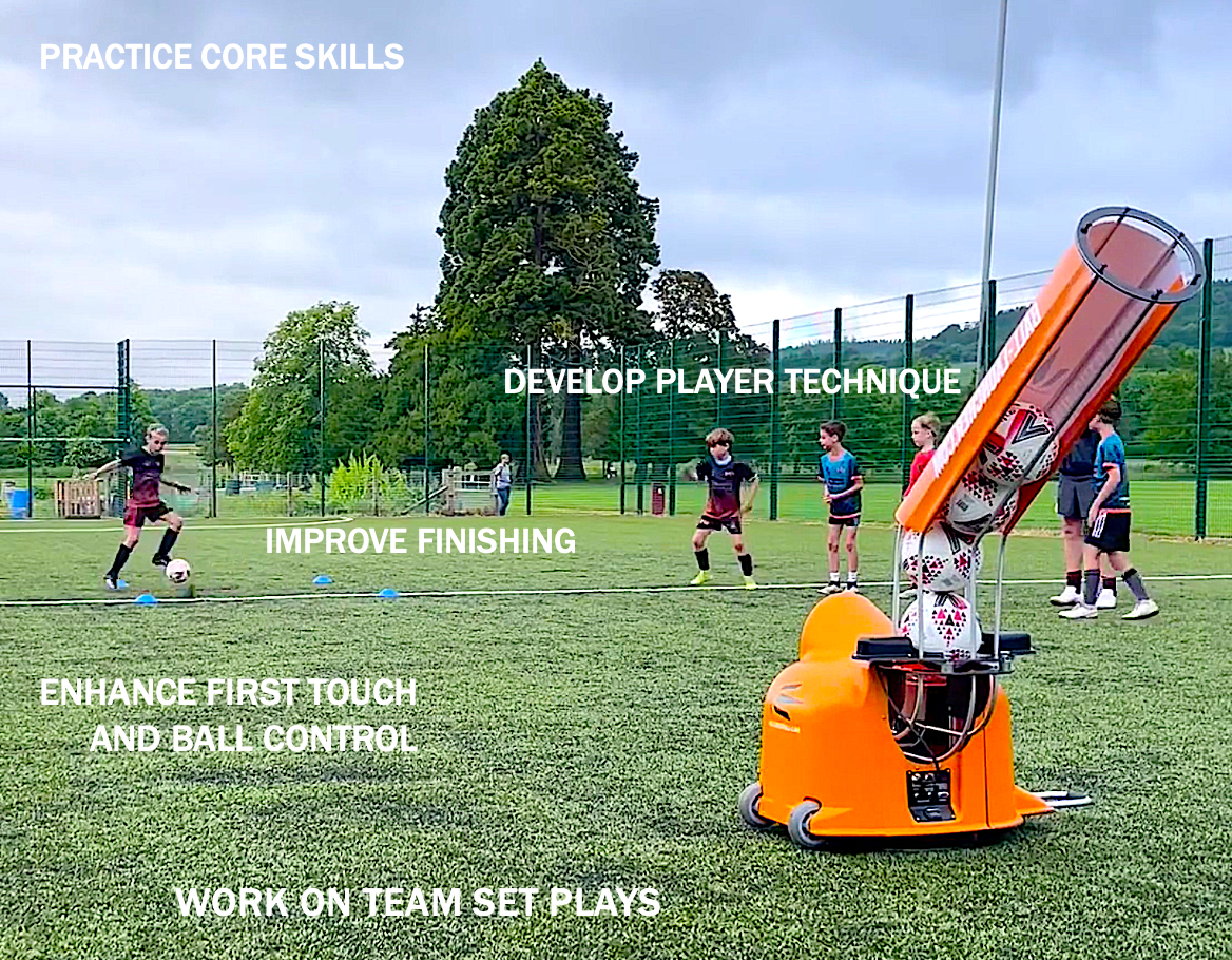 Ball Launcher Trainer + Launch Speed Boost Plug In + Auto Ball Feeder-Soccer Command