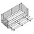 Jaypro Soccer Enclosed Bleacher (5 Row - Single Foot Plank with Chain Link Rail)