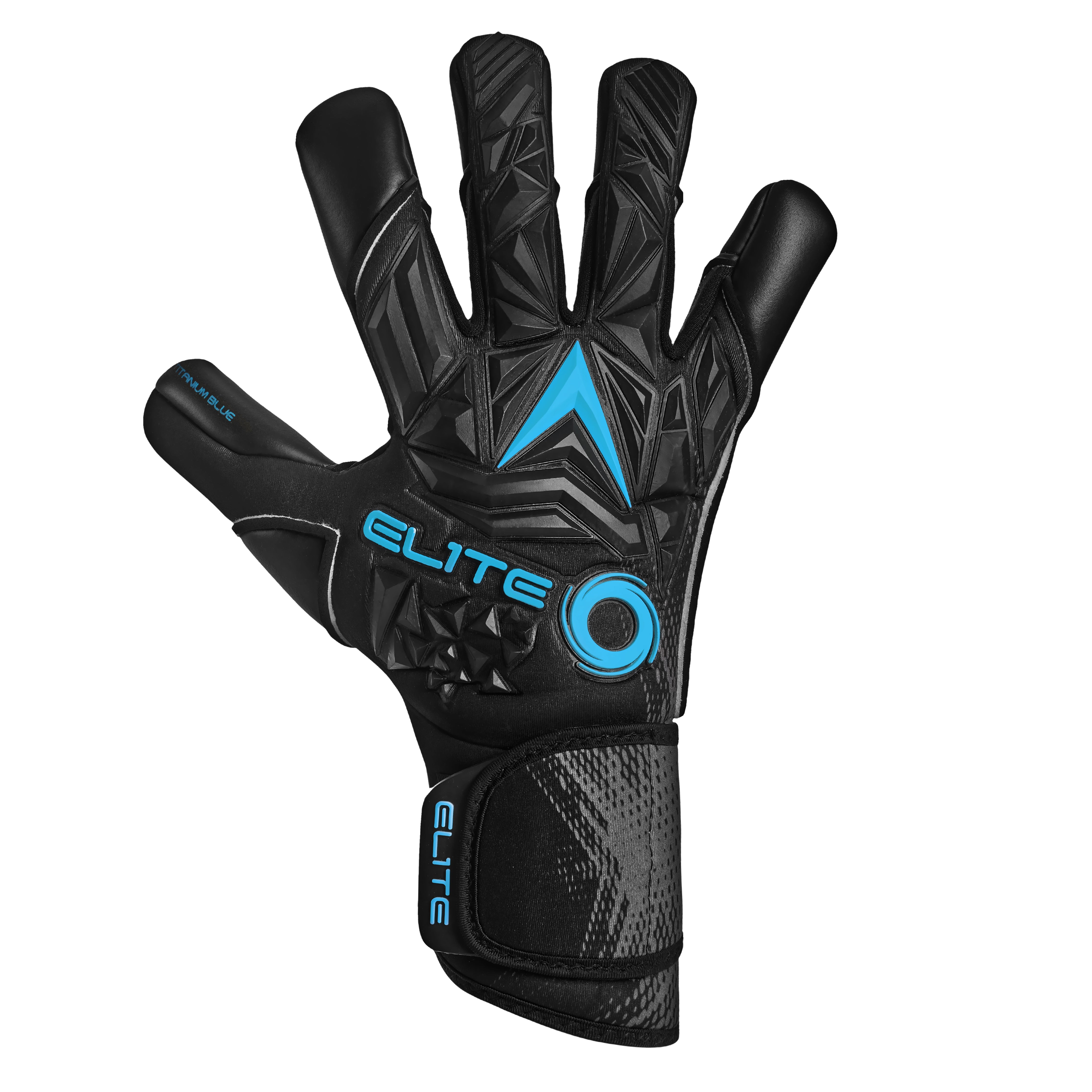 Elite Sport Titanium Blue Goalkeeper Gloves-Soccer Command