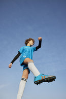 hummel Top Star Jr FG Soccer Cleats (blue/orange)-Soccer Command