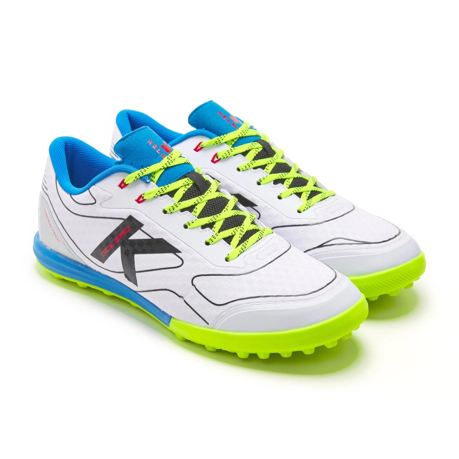 Zapatillas de césped Kelme Goliero (blanco/azul)
