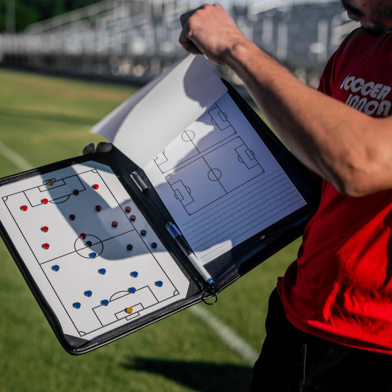 Carpeta de entrenadores de fútbol de primera categoría de Soccer Innovations