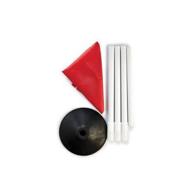 Alumagoal Segmented PVC Soccer Corner Flag Set with Weighted Bases-Soccer Command