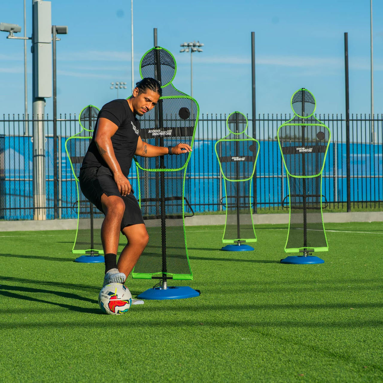 Maniquí de césped artificial para pared de fútbol de Soccer Innovations