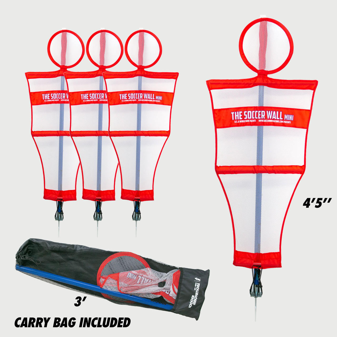 Conjunto de maniquíes de pared de mini fútbol de Soccer Innovations