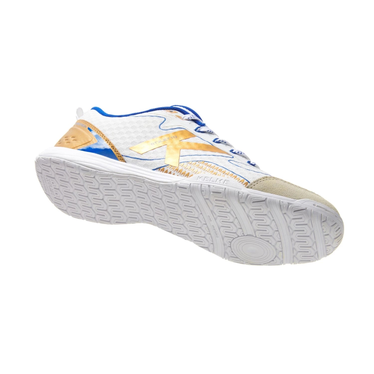 Zapatillas de fútbol sala Kelme Stiletto (blanco/dorado)