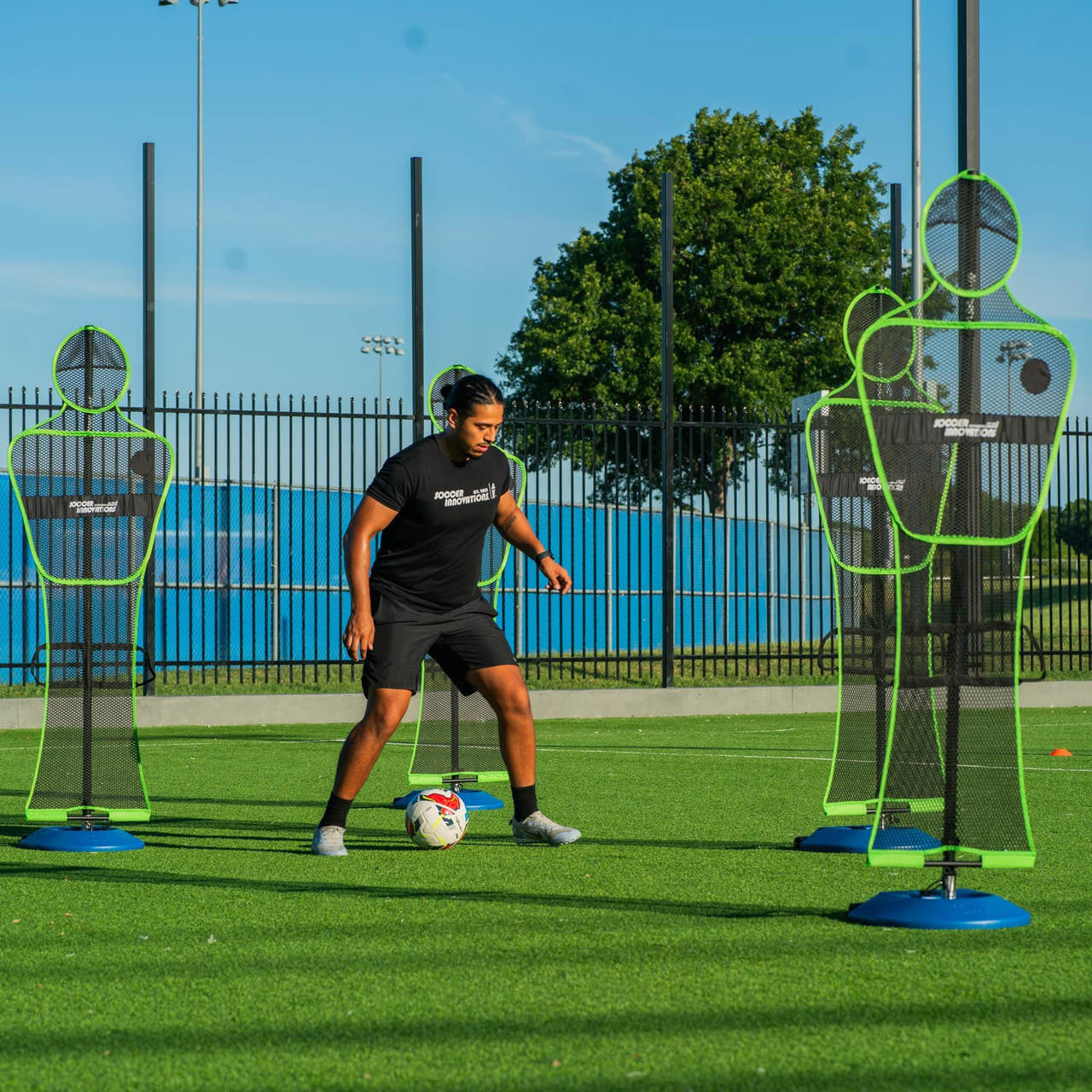 Maniquí de césped artificial para pared de fútbol de Soccer Innovations