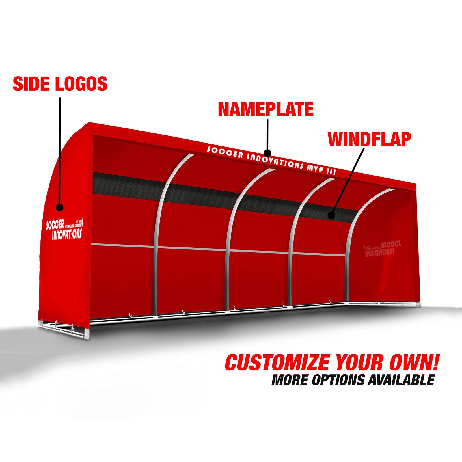 MVP IV Team Soccer Bench Shelter Cover Soccer Command