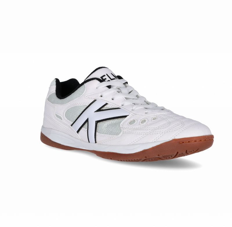 Kelme Indoor Copa Futsal Shoes - White/Black-Soccer Command