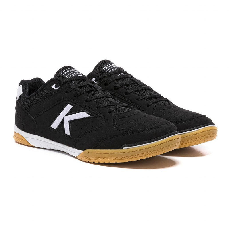 Kelme Precision Futsal Shoes - Black/White-Soccer Command