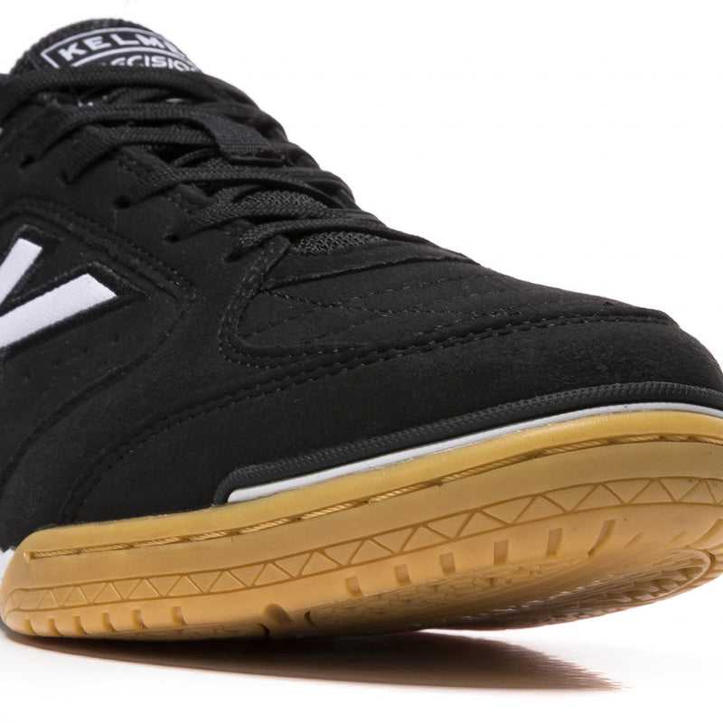 Kelme Precision Futsal Shoes - Black/White-Soccer Command