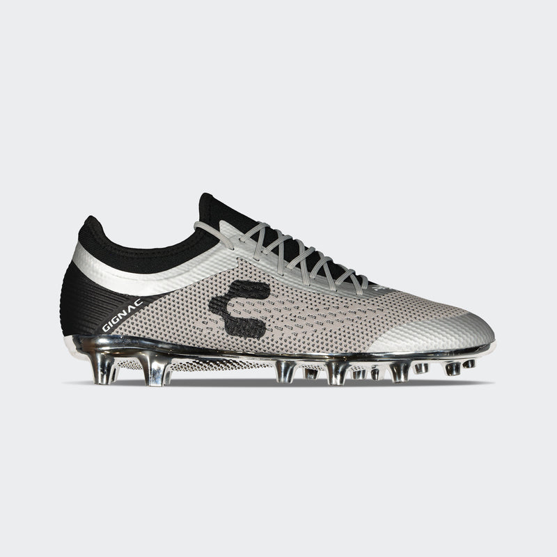 Charly PFX Gignac FG Soccer Cleats - Silver/Black-Soccer Command