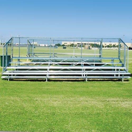Standard Bleachers With Chain Link Fencing-Soccer Command