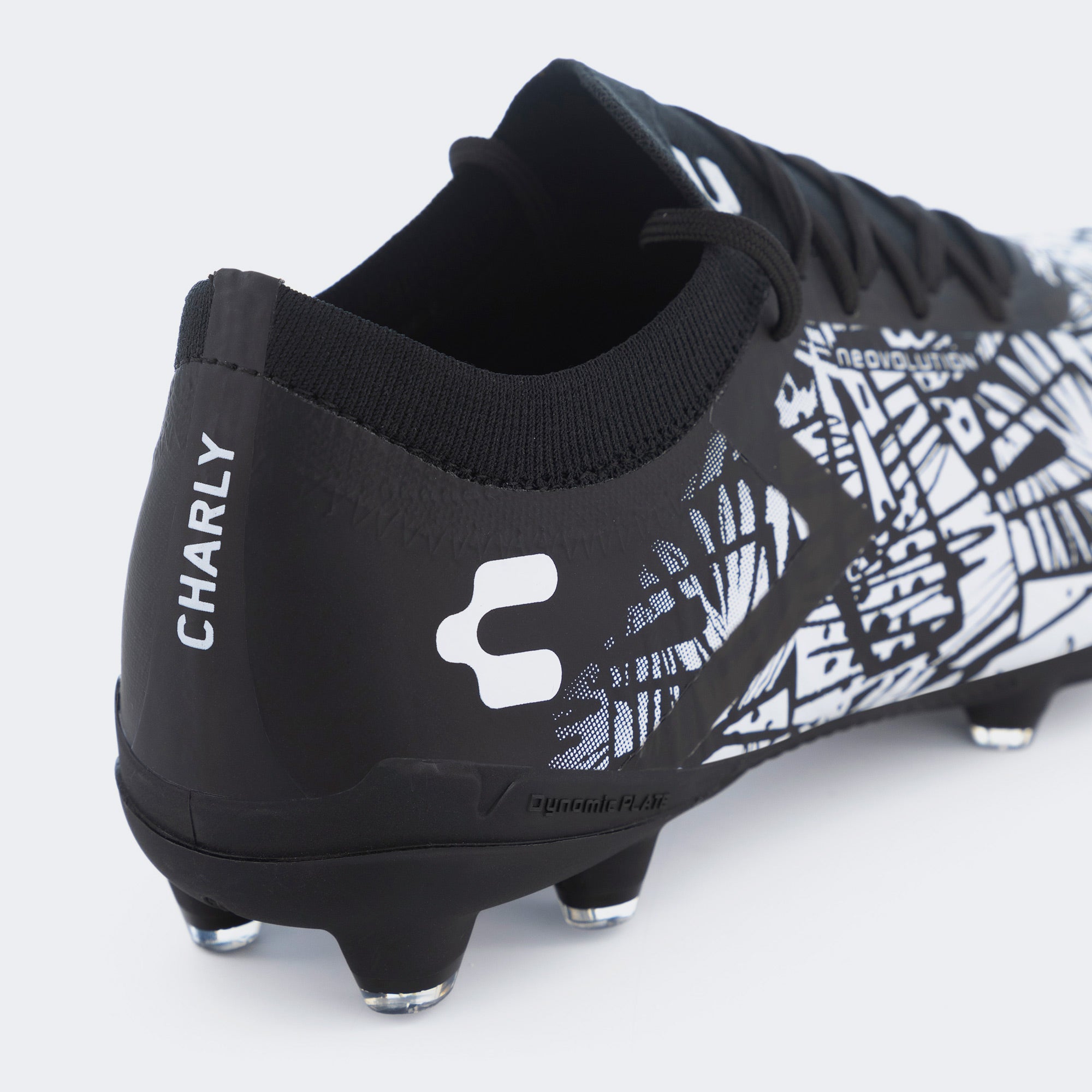 Charly Neovolution PFX Black & White Soccer Cleats