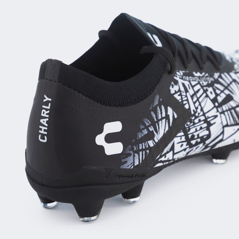 Charly Neovolution PFX Soccer Cleats - Black/White-Soccer Command