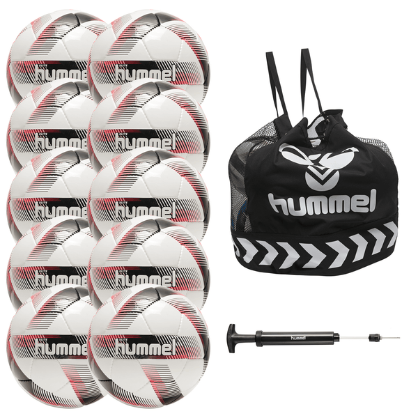 hummel Elite Soccer Ball 10-Pack with Core Ball Bag and Ball Pump-Soccer Command