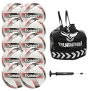 hummel Futsal Elite Ball 10-Pack with Core Ball Bag and Ball Pump-Soccer Command