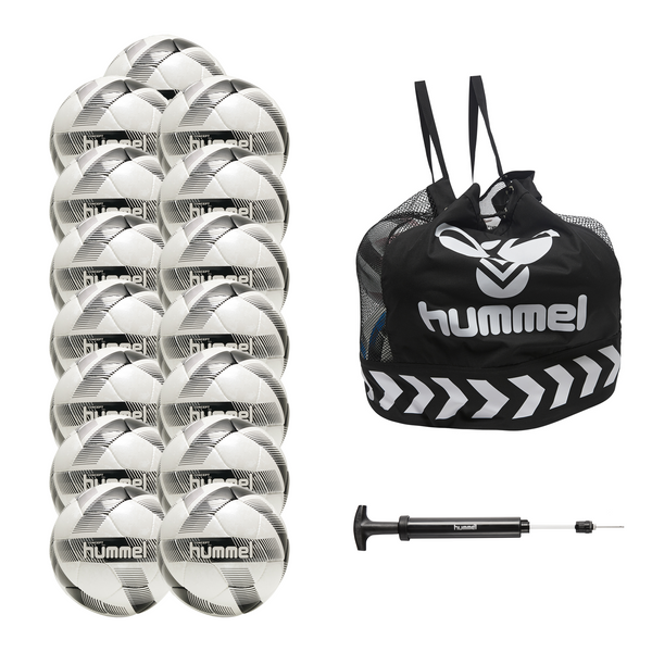 hummel Concept Pro Soccer Ball 15-Pack with Core Ball Bag and Ball Pump-Soccer Command