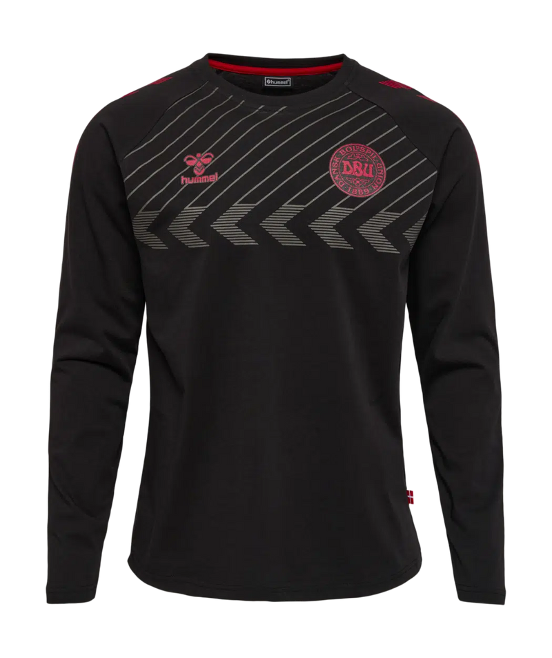 2022 hummel Denmark DBU Fan Tee L/S (black)-Soccer Command