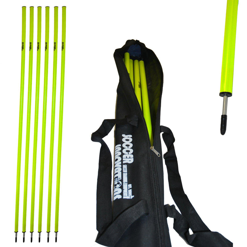 1" Agility Pole Set with Ground Spikes by Soccer Innovations-Soccer Command