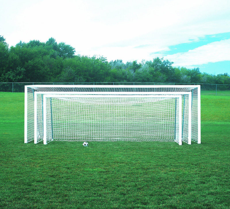 7' x 21' Bison 4" Square No-Tip Soccer Goals (pair)-Soccer Command