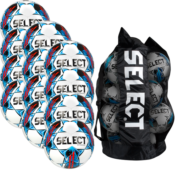 Select Diamond v22 Soccer Ball Bundle (12-pack with ball bag)-Soccer Command